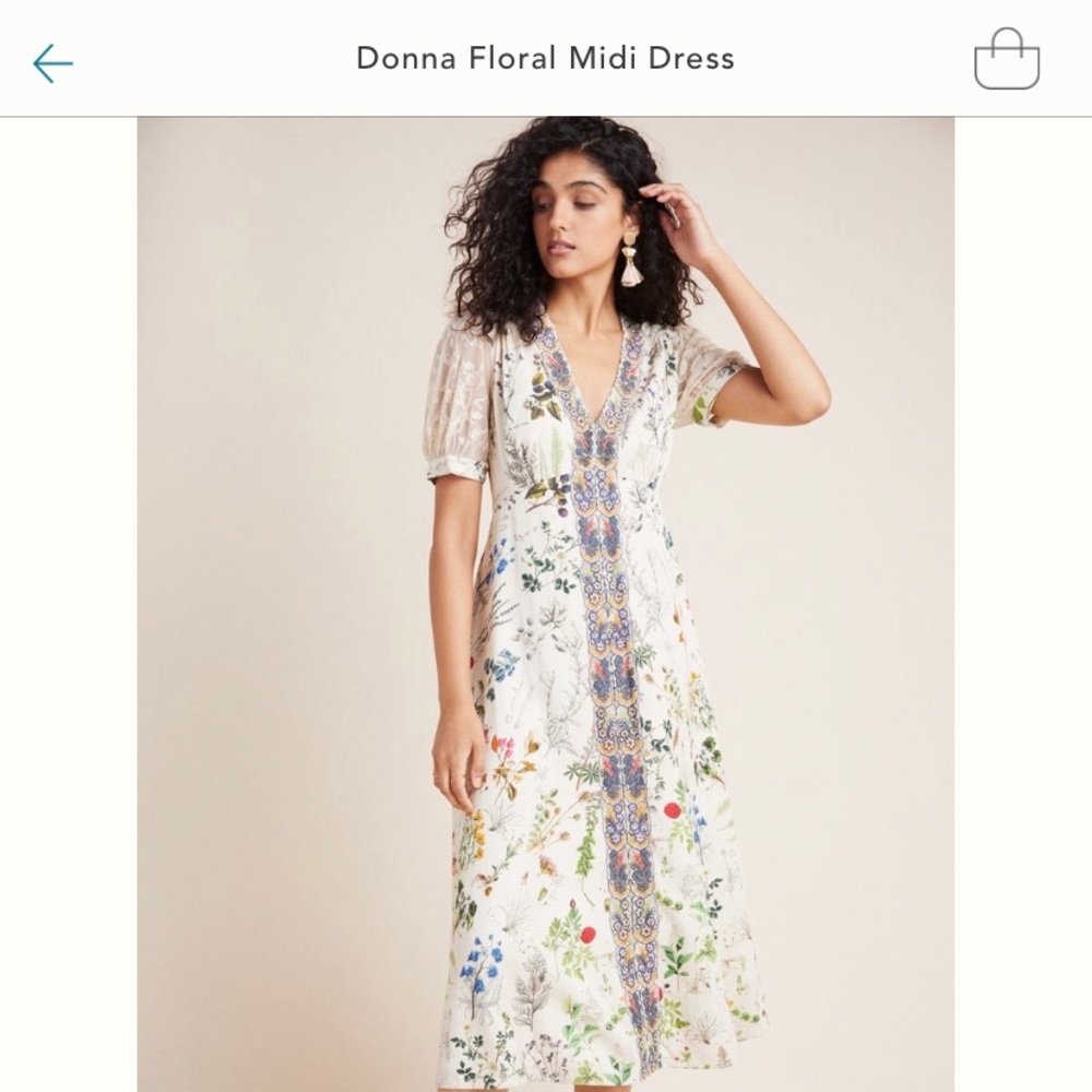 NWT Anthropologie Geisha Designs Midi Dress size S
